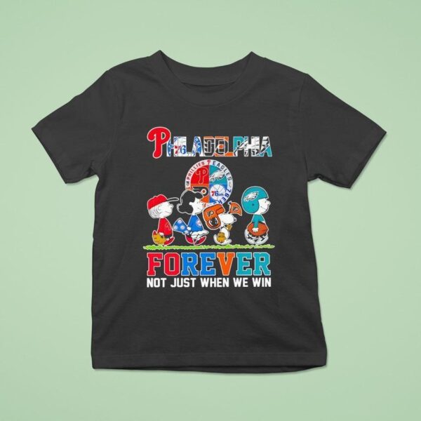 Peanuts Philadelphia Sport Teams Logo Forever Not Just When We Win T Shirt