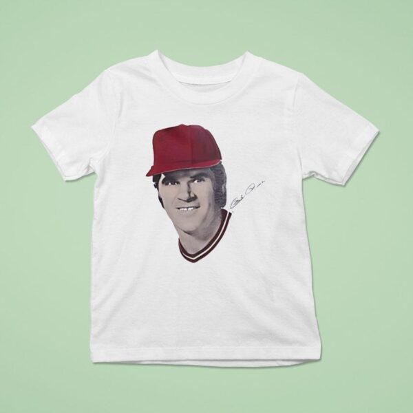 Pete Rose Cincinnati Reds Baseball Signature T Shirt