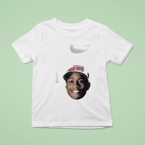Philadelphia Ers Allen Iverson Portrait Vintage Signature T Shirt