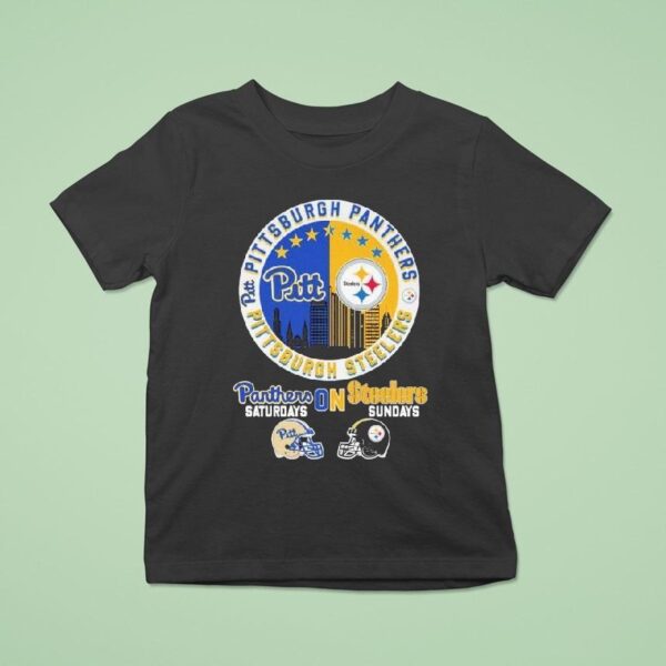 Pittsburgh Panther On Saturdays Pittsburgh Slers On Sundays Helmets T Shirt