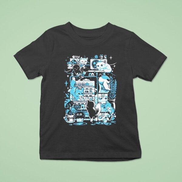 Pixel Eye Bat Cats Cozy Corner T Shirt