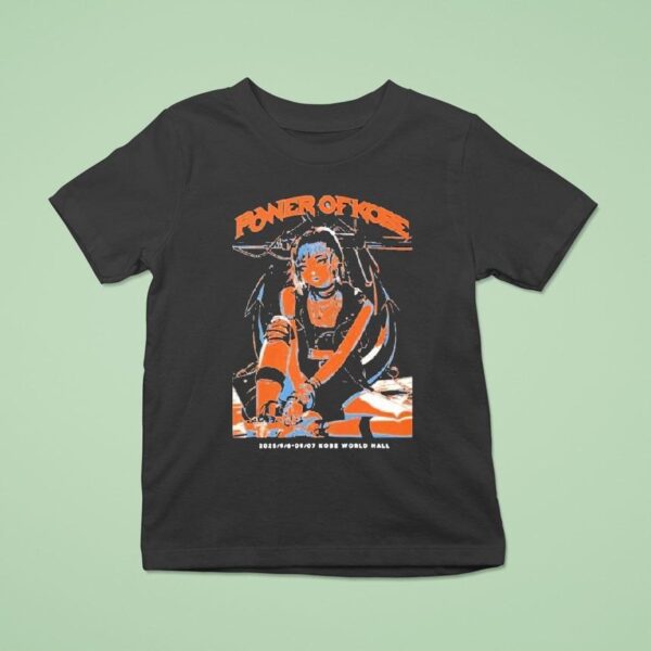 Power Of Kobe Event Dates With Anime Manga Character Style Punk Rock T Shirt