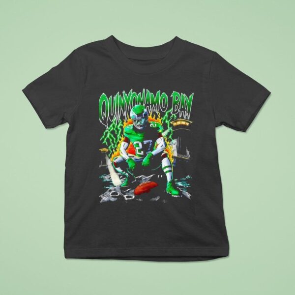 Quinyonamo Bay Quinyon Mitchell Philadelphia Eagles Football Cartoon T Shirt