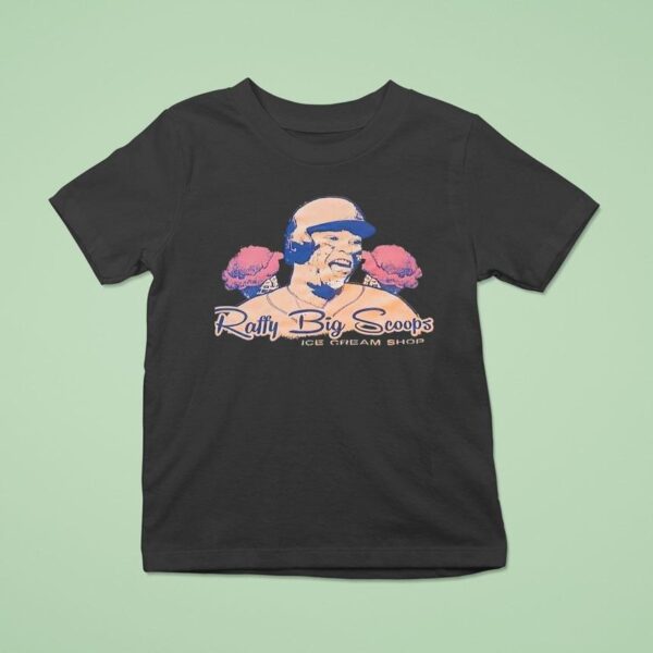 Raffy Big Scoops Ice Cream Shop Baseball T Shirt