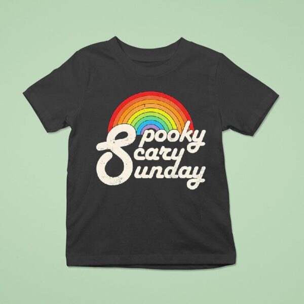 Rainbow Spooky Scary Sunday T Shirt