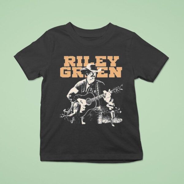 Riley Green Collage Photo Guitar T Shirt