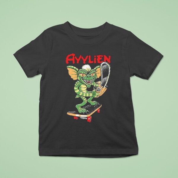 Rubberhose Skateboarding Gremlin Ayylien T Shirt