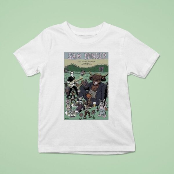 Sam Fender Edinburgh August Royal Highland Centre Showground Buffalo Bison Guitar T Shirt
