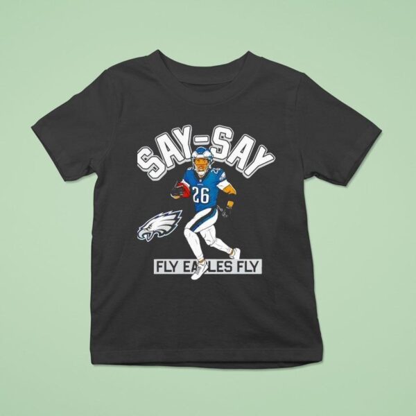 Say Say Philadelphia Eagles Saquon Barkley Fly Eagles Fly T Shirt