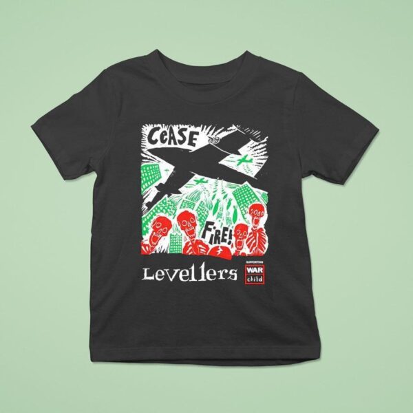 Skeleton Cease Fire Levellers Band T Shirt