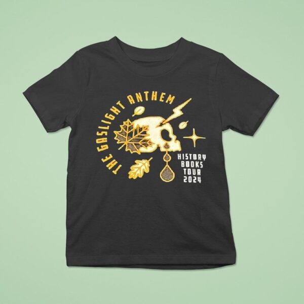 Skull The Gaslight Anthem History Books Tour T Shirt