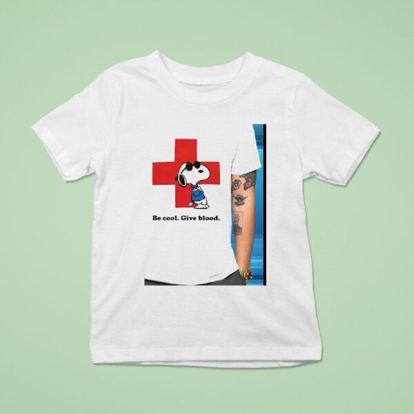 Snoopy Be Cool Give Blood Red Cross T Shirt