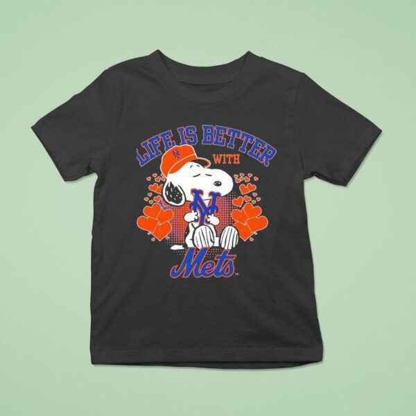 Snoopy Life Is Better With New York Mets T Shirt
