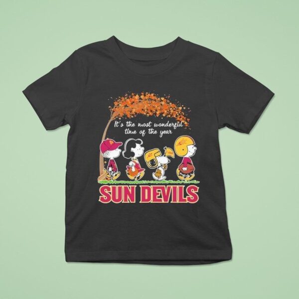 Snoopy The Peanuts Arizona State Sun Devils It S The Most Wonderful Time Of The Year T Shirt
