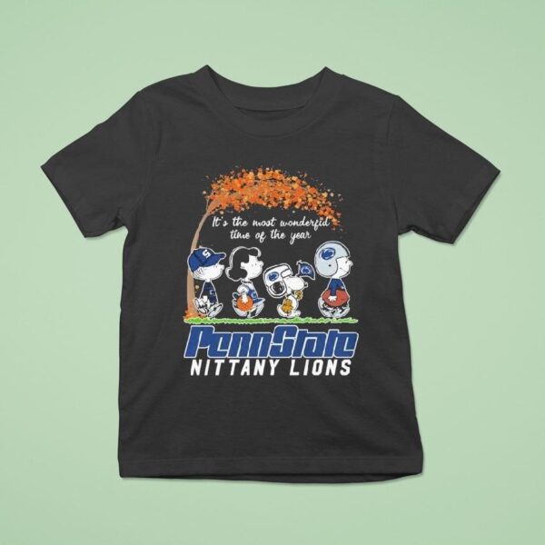 Snoopy The Peanuts Penn State Nittany Lions It S The Most Wonderful Time Of The Year T Shirt