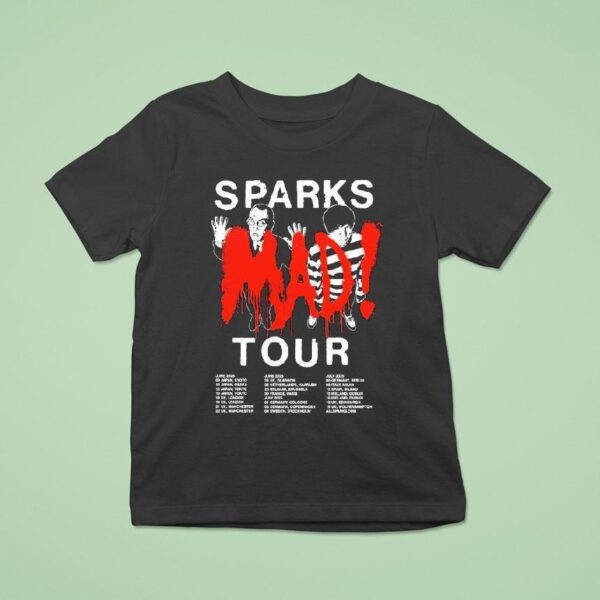 Sparks Mad Tour Dates Photo T Shirt