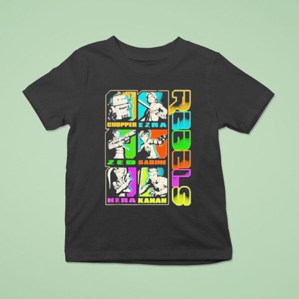 Star Wars Rebels Stacked Character Panels Mashup T Shirt