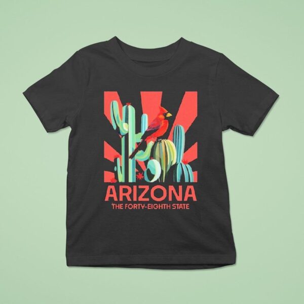 State Forty Eight Arizona Desert Cardinal T Shirt