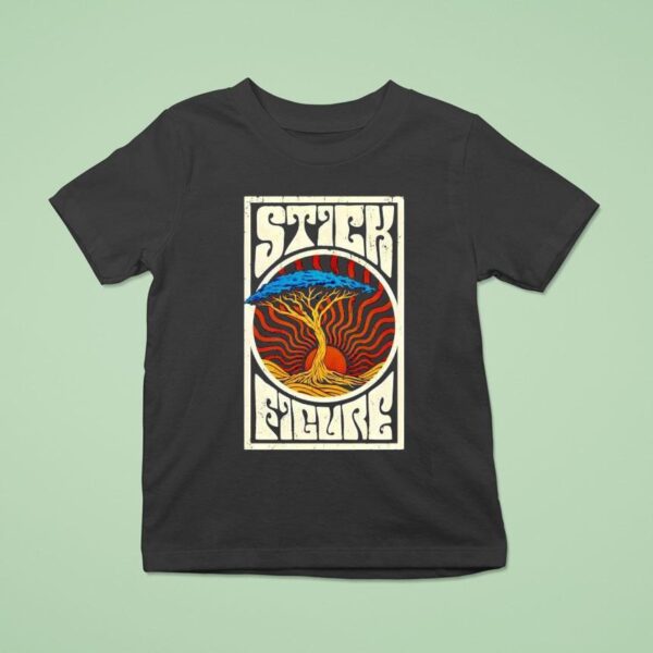 Stick Figure Sunrise Tree T Shirt