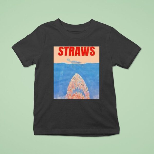Straws Turtle Style Jaws T Shirt