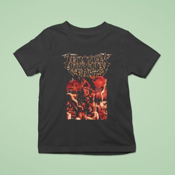 Terminally Your Aborted Ghost Slowly Peeling The Flesh From The Inside Of A Folded Hand T Shirt
