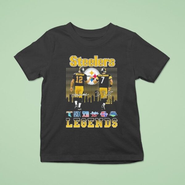 Terry Bradshaw X Ben Roethlisberger Slers Legends Signatures T Shirt