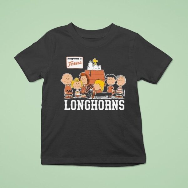 Texas Longhorn X The Peanuts The Gang Happiness Is Texas T Shirt