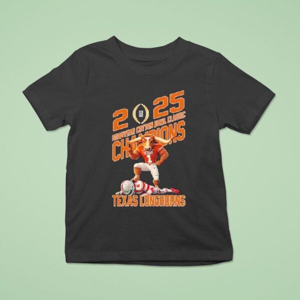 Texas Longhorns Defeat Ohio State Buckeyes Mascot Goodyear Cotton Bowl Classic Champions Ncaa Bowl Games Season T Shirt