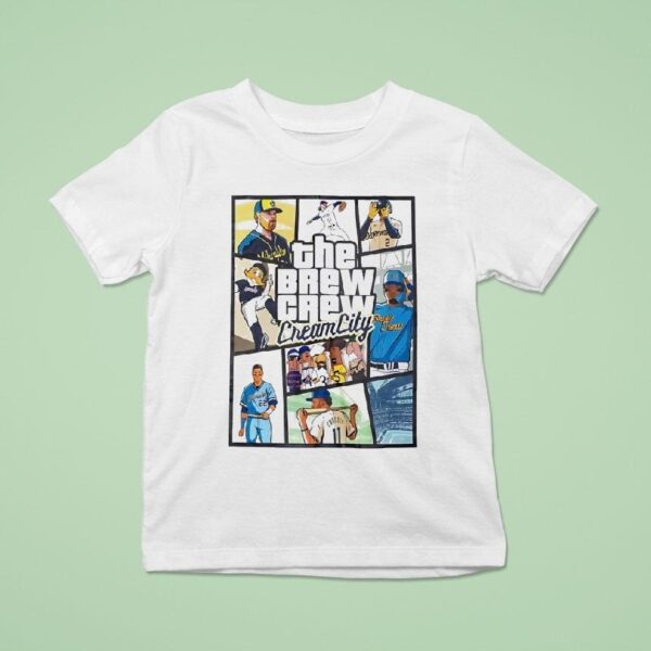 The Brew Crew Cream City Milwaukee Brewers T Shirt