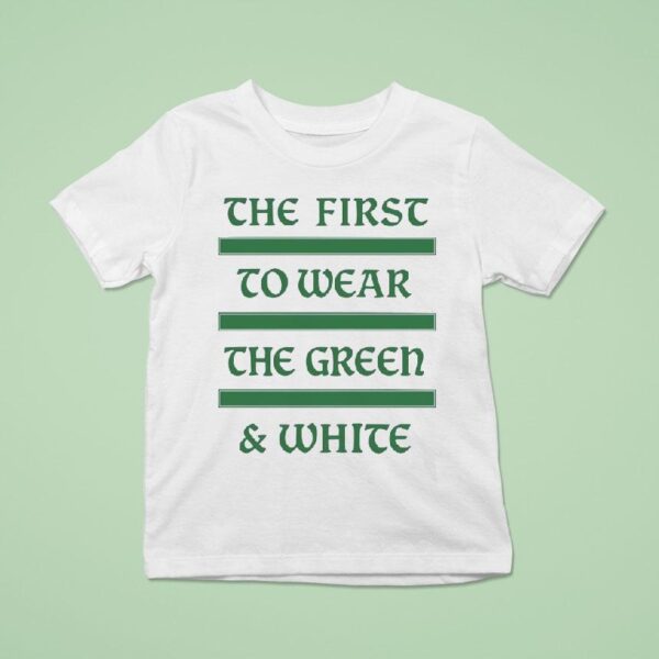 The First To Wear The Green And White Style Philadelphia Eagles T Shirt