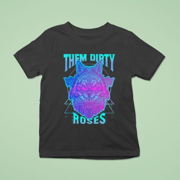 Them Dirty Roses Cosmic Wolf T Shirt