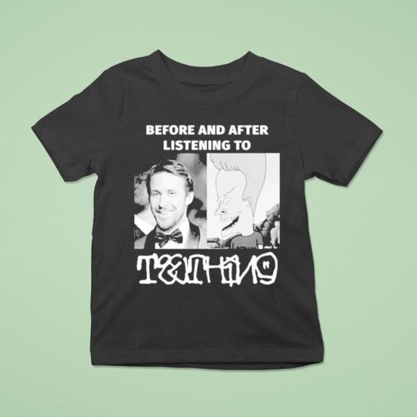 Thing Before And After Listening To Beavis And Ryan Gosling Head T Shirt