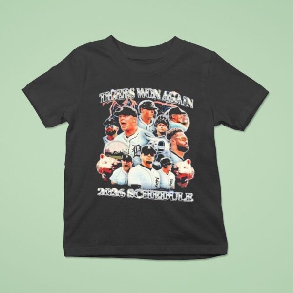 Tigers Won Again Baseball Player Lighting T Shirt