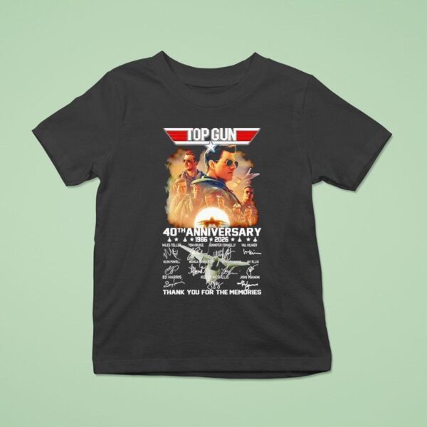 Top Gun Th Anniversary Thank You For The Memories Signatures T Shirt