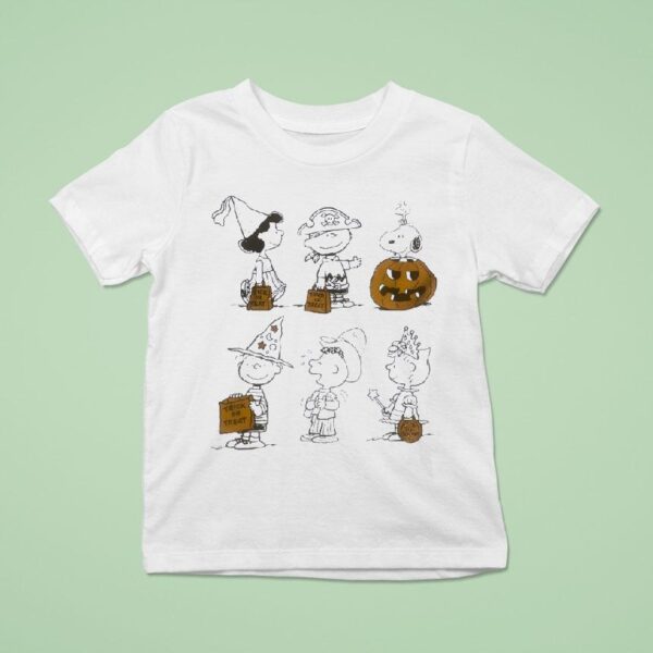 Trick Or Treat Peanuts Charlie Brown Snoopy Lucy Linus Halloween T Shirt