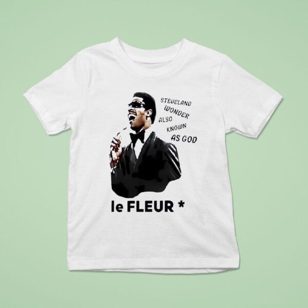 Tyler The Creator Wearing Stevie Wonder Also Know As God Le Fleur T Shirt