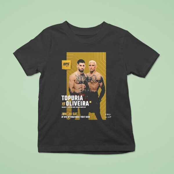 Ufc Ilia Topuria Fights Charles Oliveirworld Flyweight Championship On June At Ufc International Fight Week T Shirt