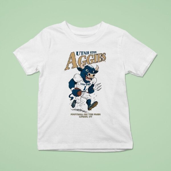 Usu Utah State Aggies Football On The Farm Logan Ut Big Blue Masco T Shirt