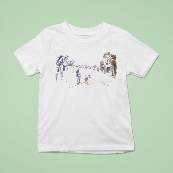 Walt Disney And Mickey Mouse Standing On Main Street Usa At The Magic Kingdom T Shirt