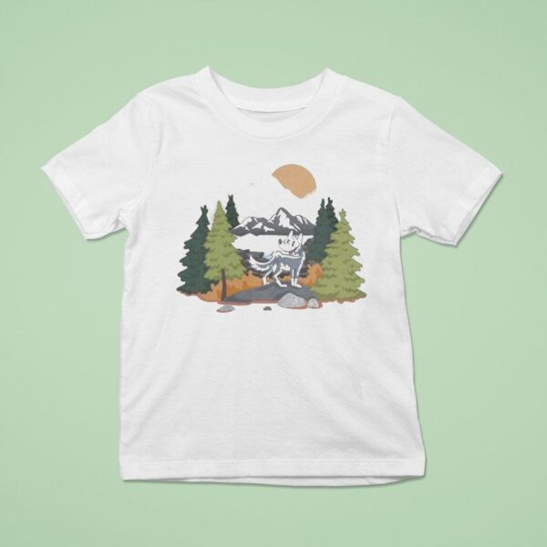 Wanderlust Wolf Adventure Awaits At Landslide Lake T Shirt