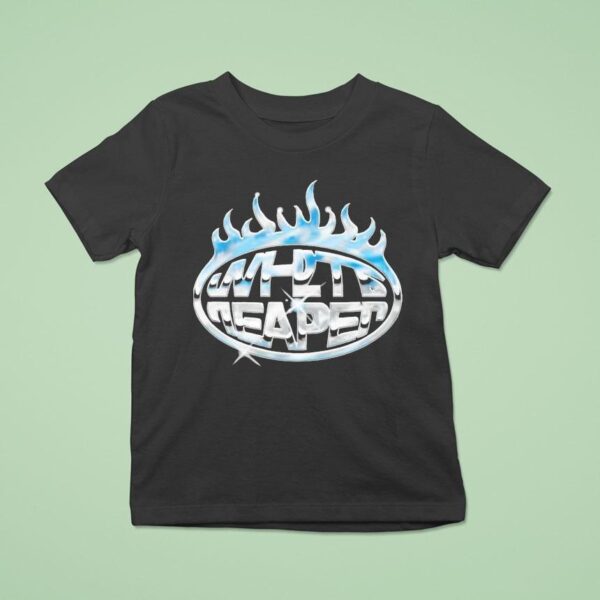 White Reaper Chrome Flame Logo T Shirt