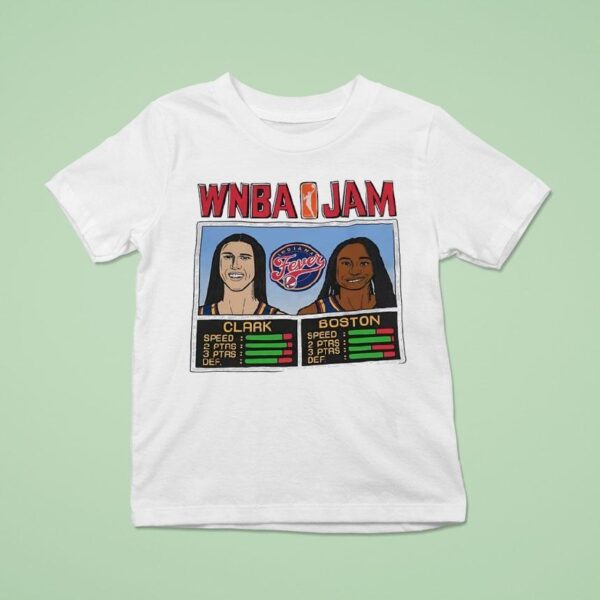 Wnba Jam Caitlin Clark And Aliyah Boston Indiana Fever Basktball T Shirt