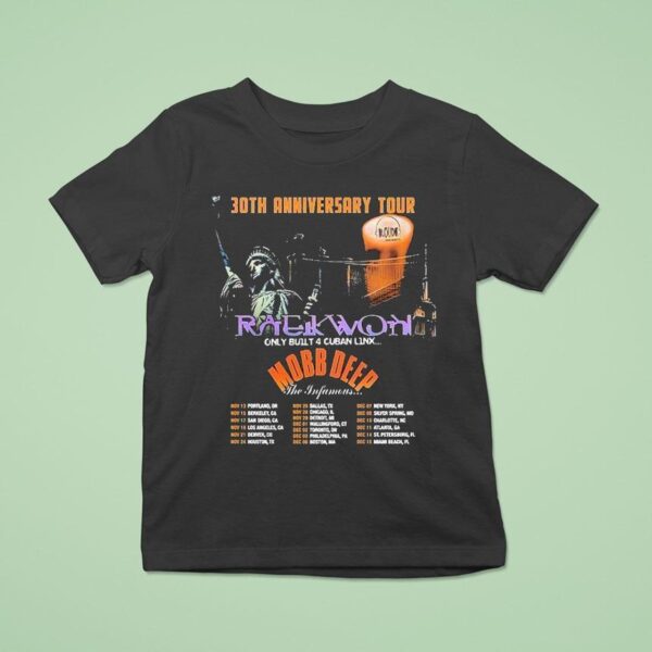 Wu Tang Clan Th Anniversary Tour Dates For November And December In Portland Or With Mobb Deep And Raekwon T Shirt