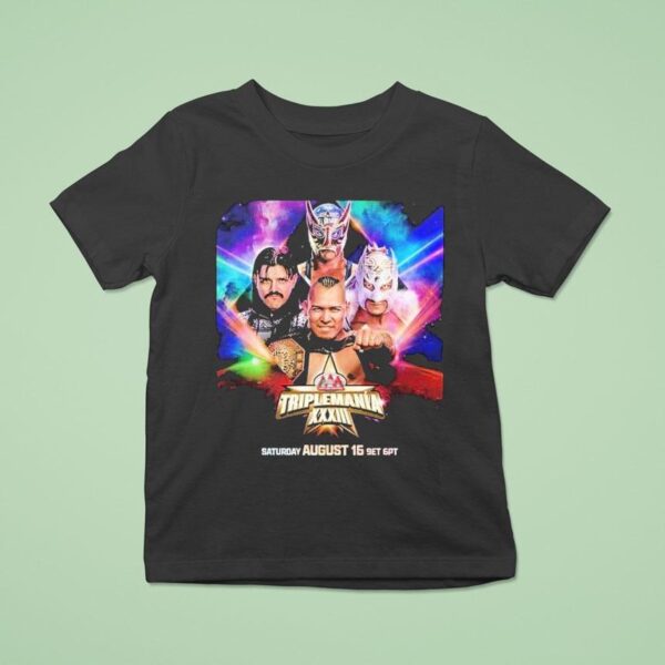 Wwe Triplemania Xxiii On Saturday August Th With Vikinggo Vs Mysterio Vs Dragon Lee Vs Americano For The Aaa Mega Championship T Shirt