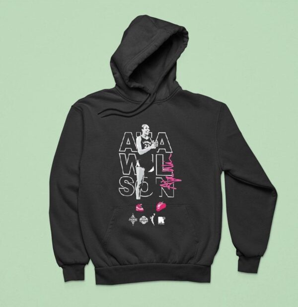A Ja Wilson Las Vegas Aces Basketball Wnba Signature Hoodie