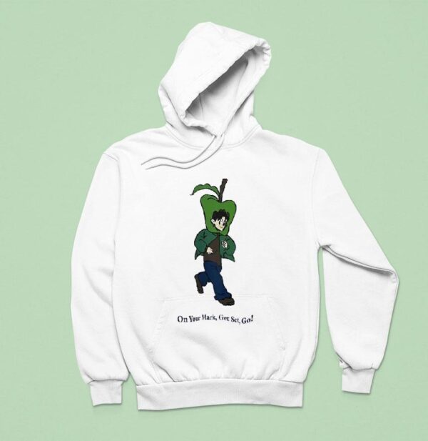 Apple Man On Your Mark Get Set Go Hoodie