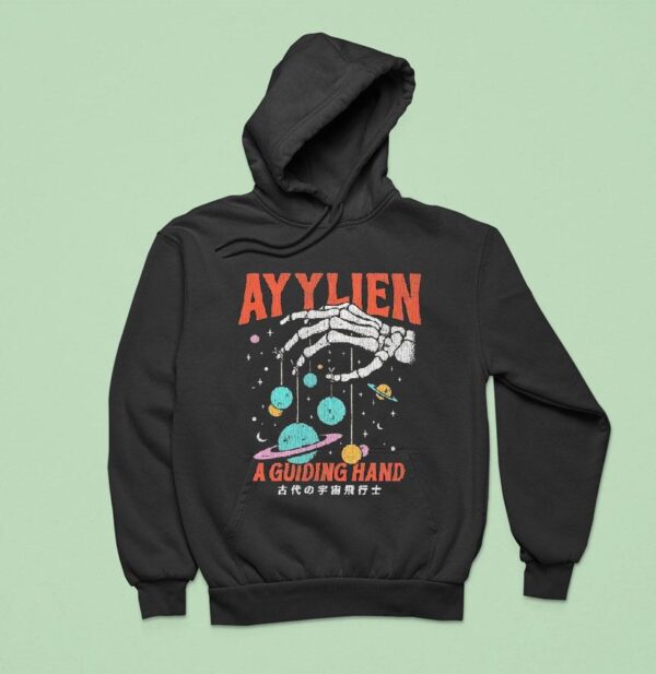 Ayylien A Guiding Hand Skeleton Hoodie
