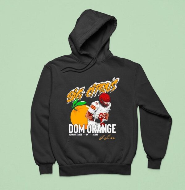 Big Citrus Dom Orange Iowa State Cyclones Football Player Signature Hoodie
