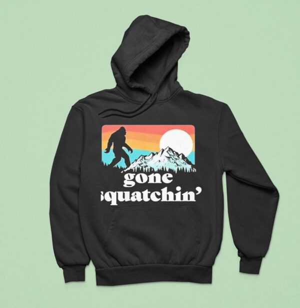 Bigfoot Gone Squatchin Vintage Hoodie