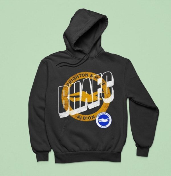 Brighton And Hove Albion Fc Wave Bold Wh Hoodie